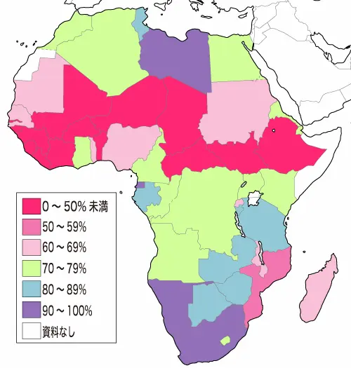 アフリカの識字率