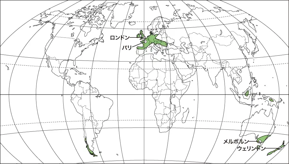 西岸海洋性気候の主要都市