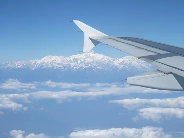 飛行機から見たヒマラヤ山脈