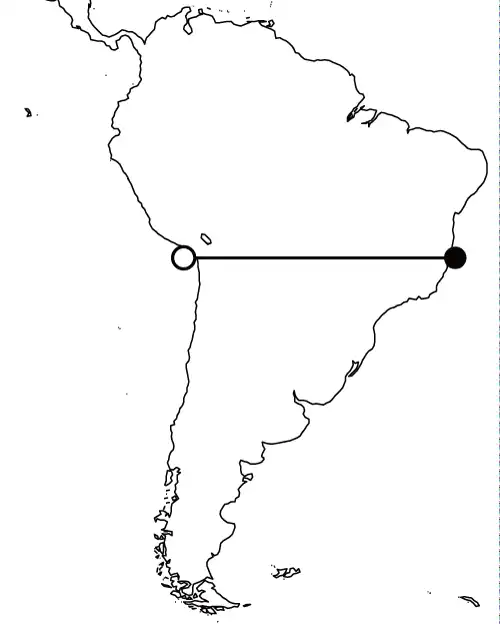 ラテンアメリカの断面図（地図）