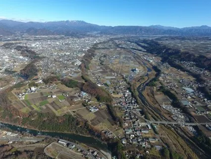 群馬県沼田市の河岸段丘